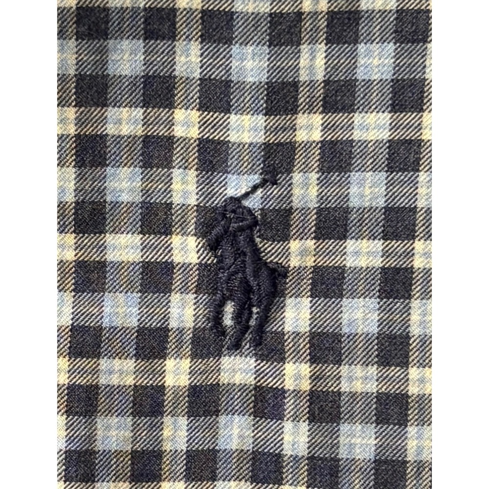 Ralph Lauren Button Down Shirt Men's XL Blue Yellow Gingham‎ Check Long Sleeve